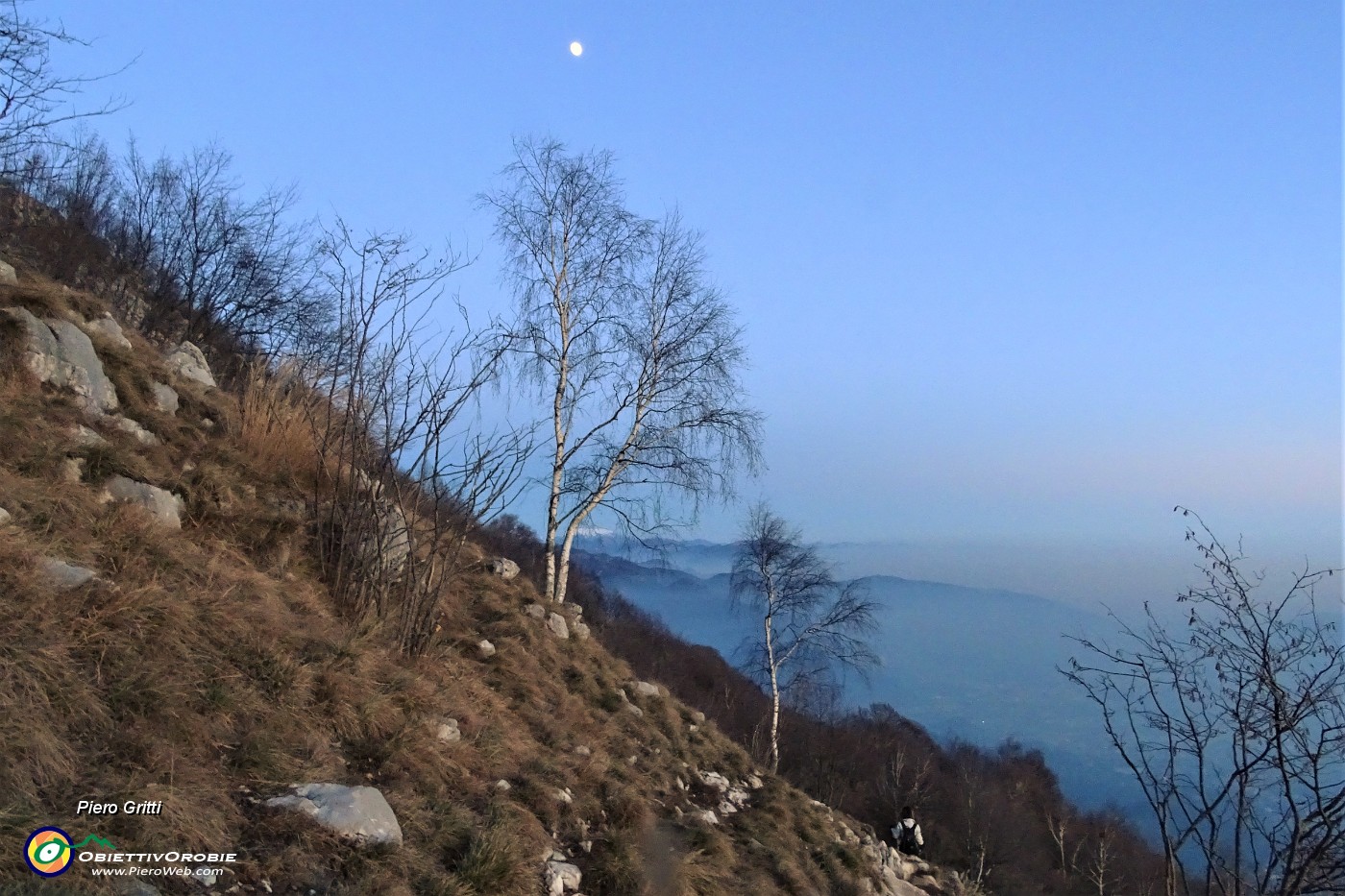 89 Stiamo per rientrare  nel sentiero 571 normale, mentre la luna splende in cielo!.JPG
